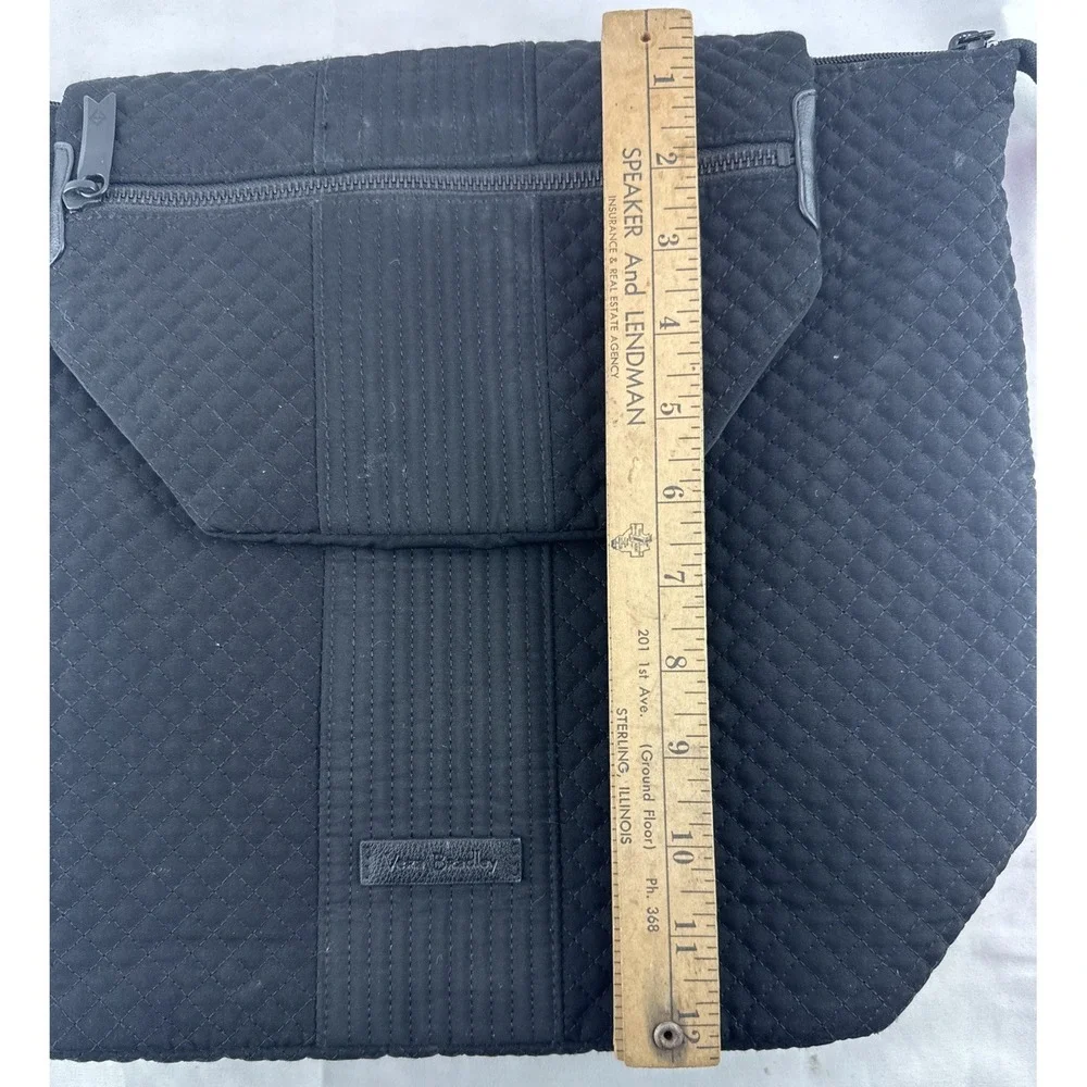 Vera Bradley Change It Up Backpack in Black Quilted Fabric Zip Closure‎